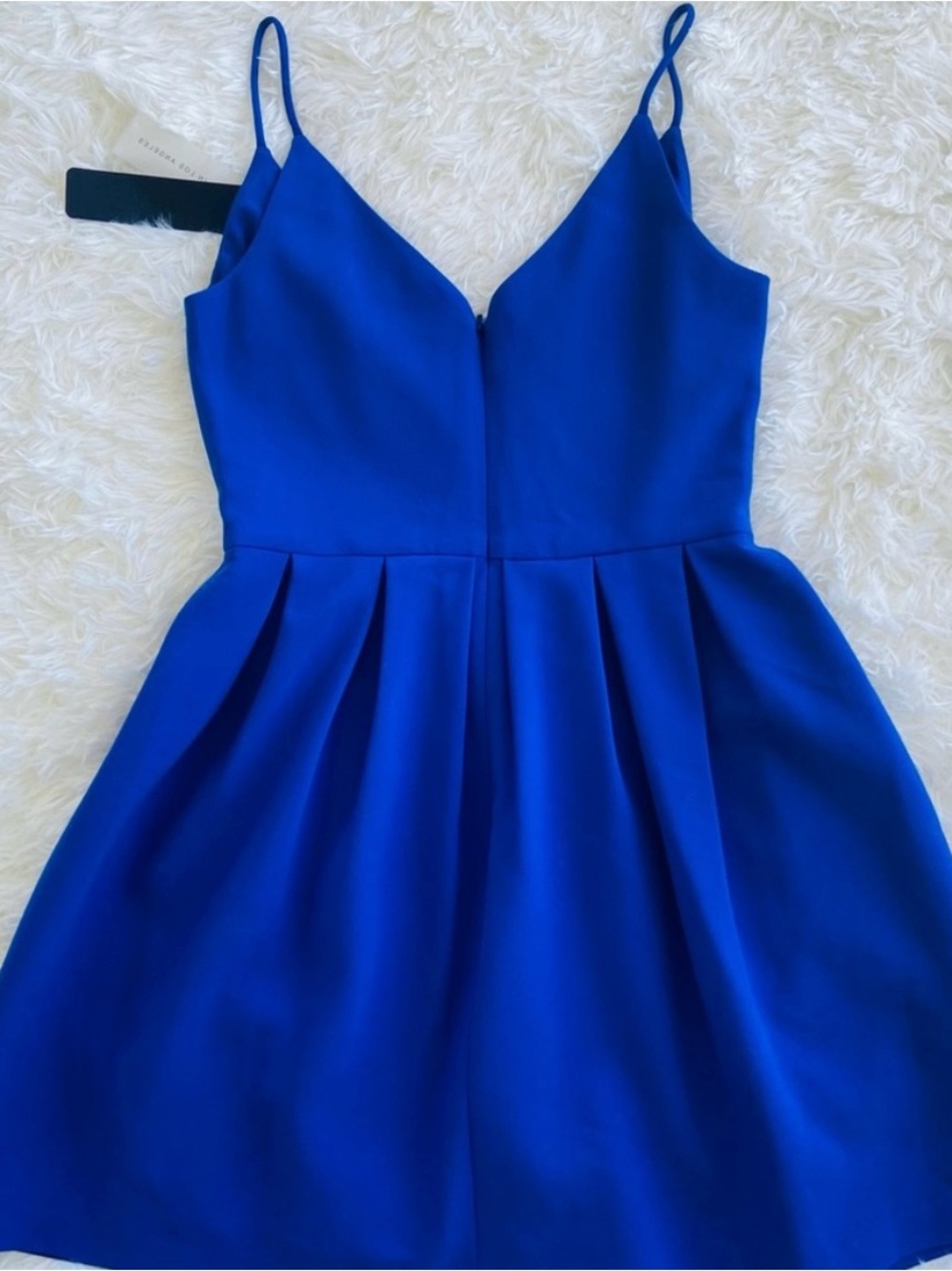 🤍New! Halo Royal Blue Spaghetti Strap Mini Dress - Picture 5 of 8